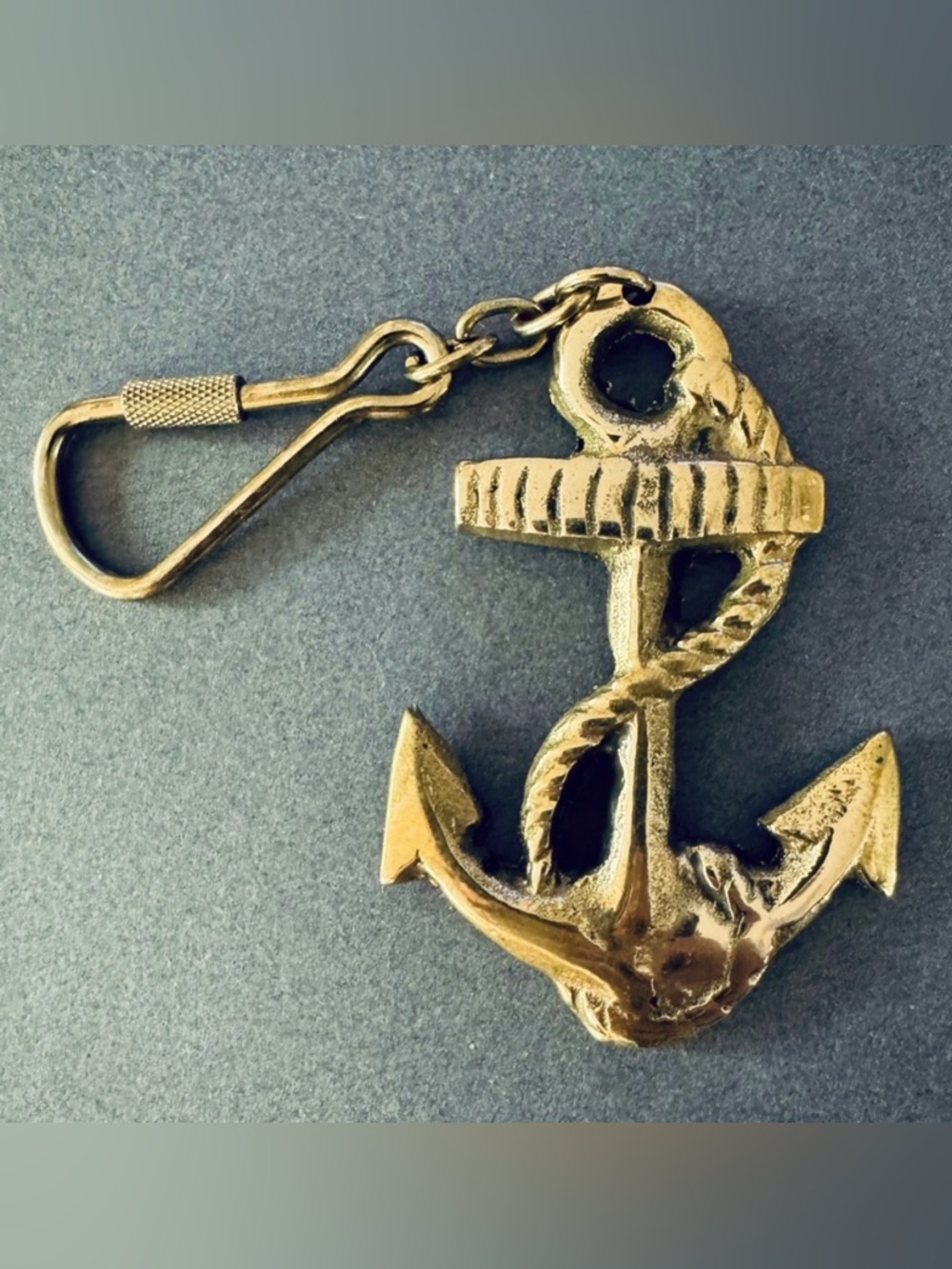 Brass Anchor Keychain - Picture 1 of 4